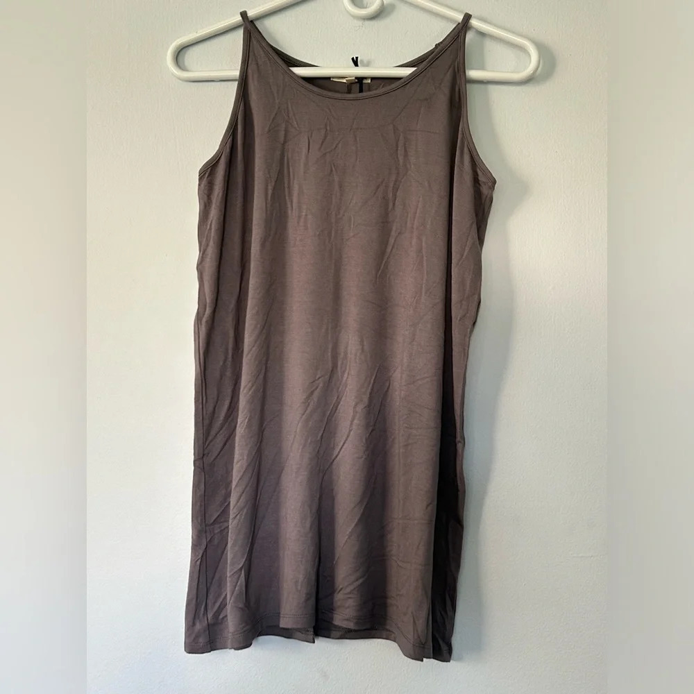 NWT ARTICLES OF SOCIETY gray Flowy Tank Top / minidress sz Small swim coverup